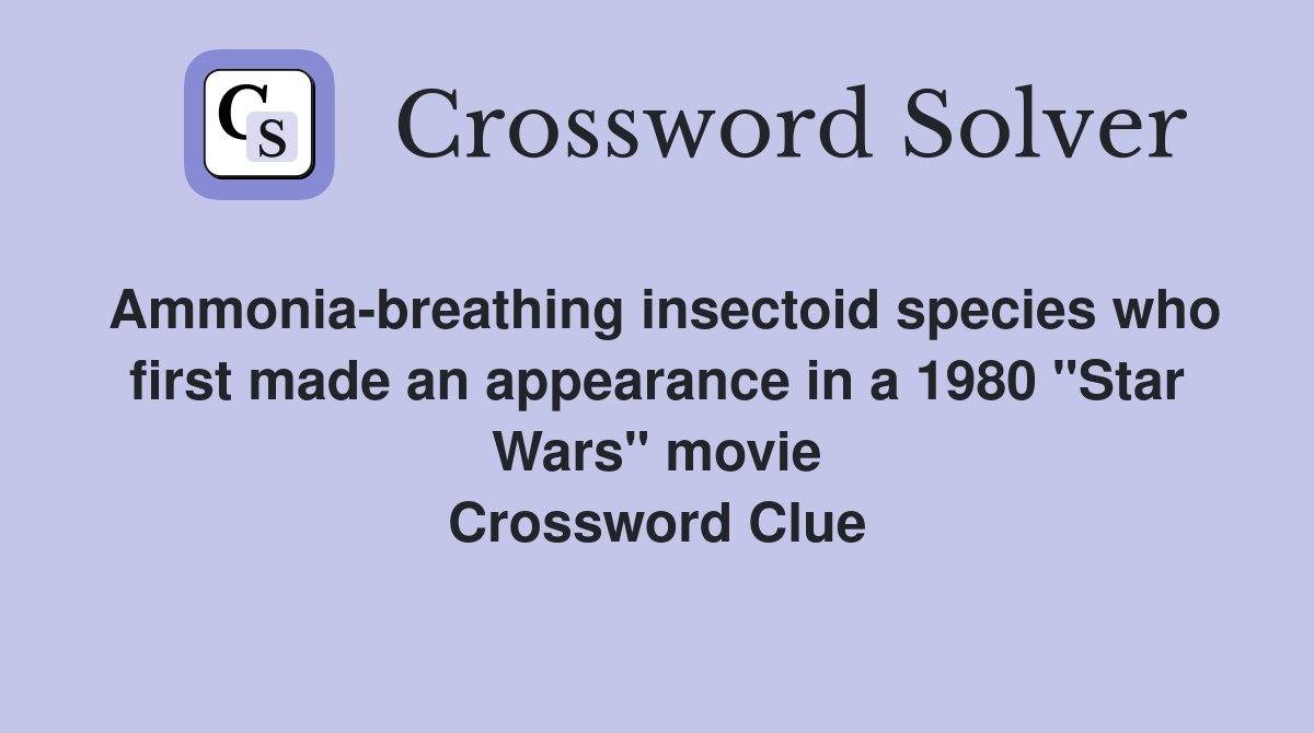 Ammonia-breathing insectoid species who first made an appearance in a